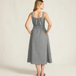Gingham-Midikleid für Damen