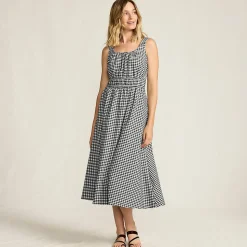 Gingham-Midikleid für Damen