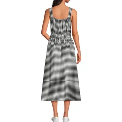 Gingham-Midikleid für Damen