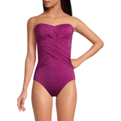 Glitzer-Bandeau-Badeanzug SLENDER für Damen