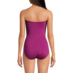 Glitzer-Bandeau-Badeanzug SLENDER für Damen