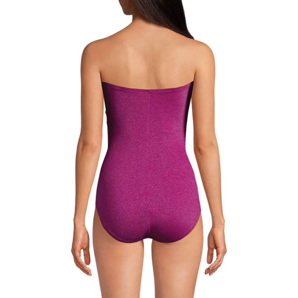 Glitzer-Bandeau-Badeanzug SLENDER für Damen