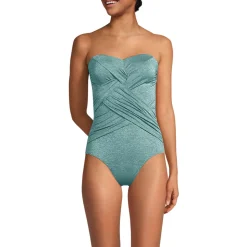 Glitzer-Bandeau-Badeanzug SLENDER für Damen