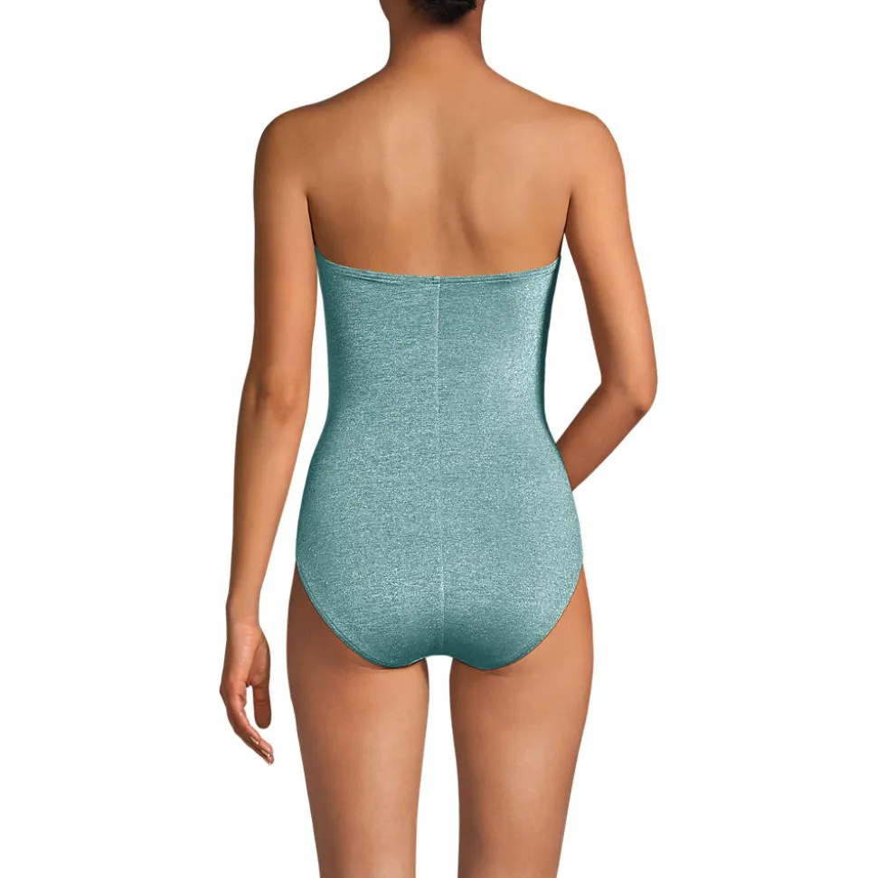 Glitzer-Bandeau-Badeanzug SLENDER für Damen