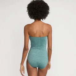 Glitzer-Bandeau-Badeanzug SLENDER für Damen
