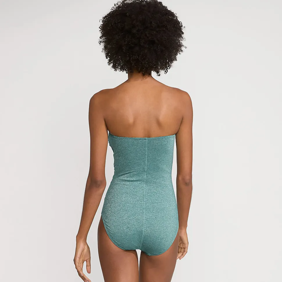 Glitzer-Bandeau-Badeanzug SLENDER für Damen