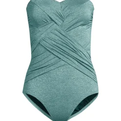 Glitzer-Bandeau-Badeanzug SLENDER für Damen