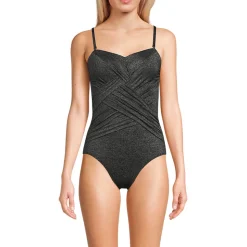 Glitzer-Bandeau-Badeanzug SLENDER für Damen
