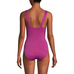 Glitzer-Shape-Badeanzug mit V-Ausschnitt SLENDER