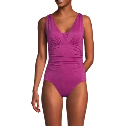 Glitzer-Shape-Badeanzug mit V-Ausschnitt SLENDER