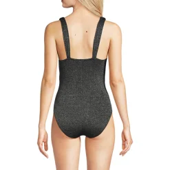 Glitzer-Shape-Badeanzug mit V-Ausschnitt SLENDER