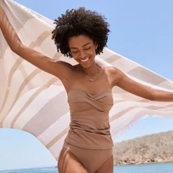 Glitzer Twist Bandeau-Tankinitop für Damen