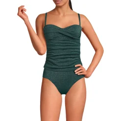 Glitzer Twist Bandeau-Tankinitop für Damen