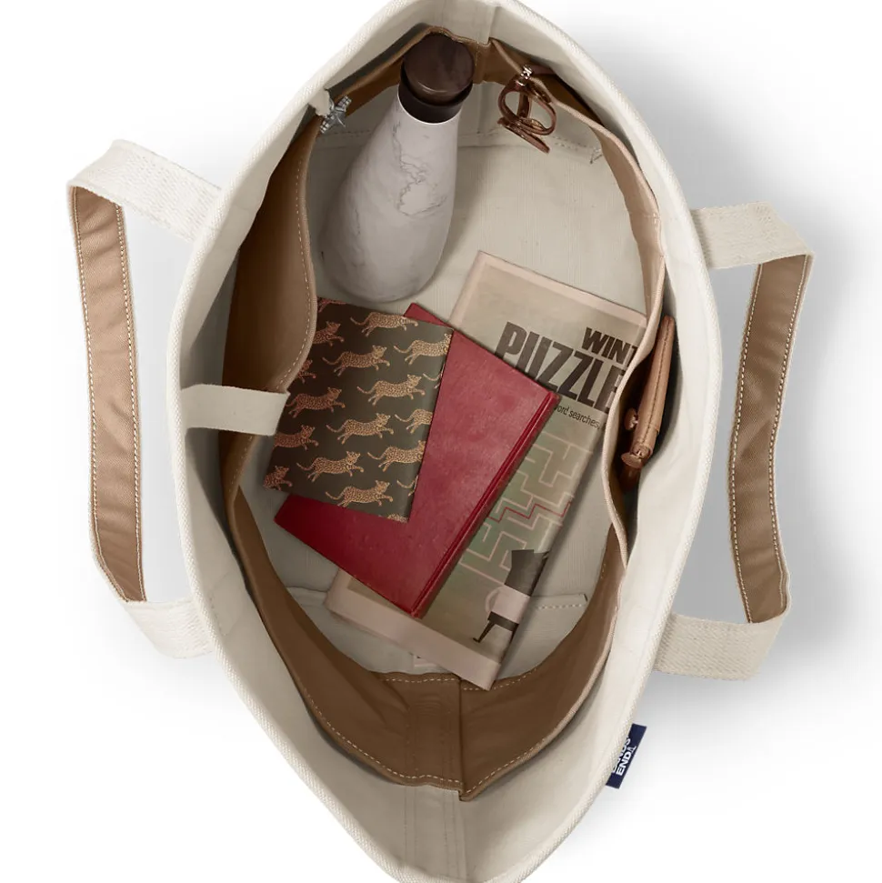 Große offene Canvas-Tasche