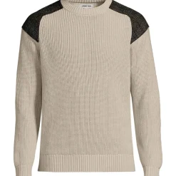 Harris Tweed Strickpullover mit Tweed-Patches