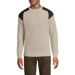 Harris Tweed Strickpullover mit Tweed-Patches