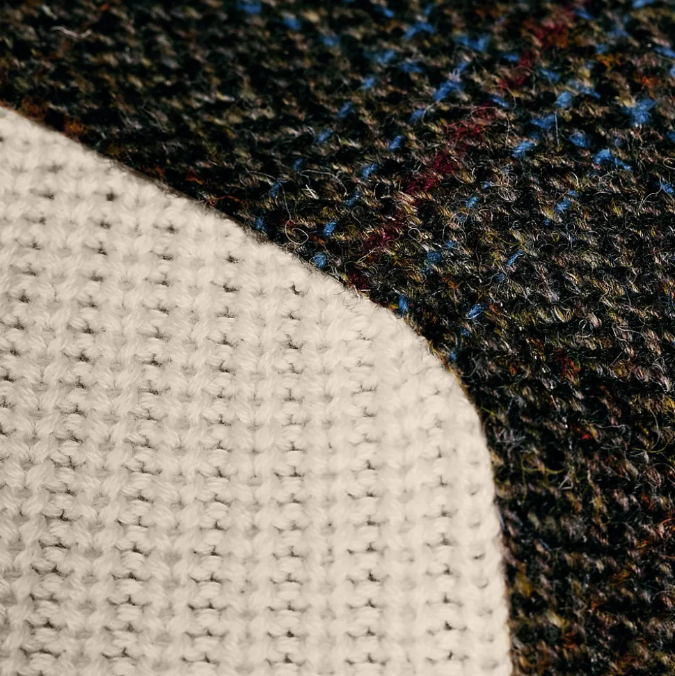 Harris Tweed Strickpullover mit Tweed-Patches