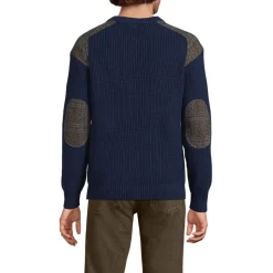 Harris Tweed Strickpullover mit Tweed-Patches