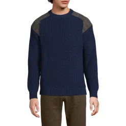 Harris Tweed Strickpullover mit Tweed-Patches
