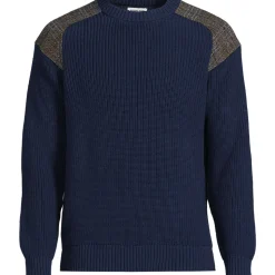 Harris Tweed Strickpullover mit Tweed-Patches