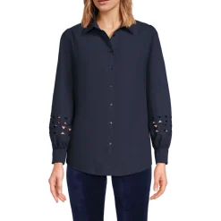 Hemdbluse mit Cutout-Detail für Damen