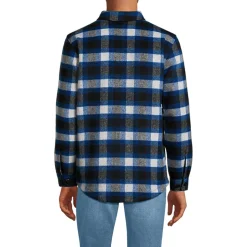 Hemdjacke aus gebürstetem Flanell und Stepp für Herren