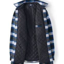 Hemdjacke aus gebürstetem Flanell und Stepp für Herren