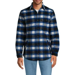 Hemdjacke aus gebürstetem Flanell und Stepp für Herren