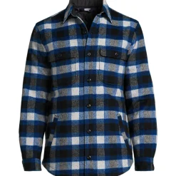 Hemdjacke aus gebürstetem Flanell und Stepp für Herren