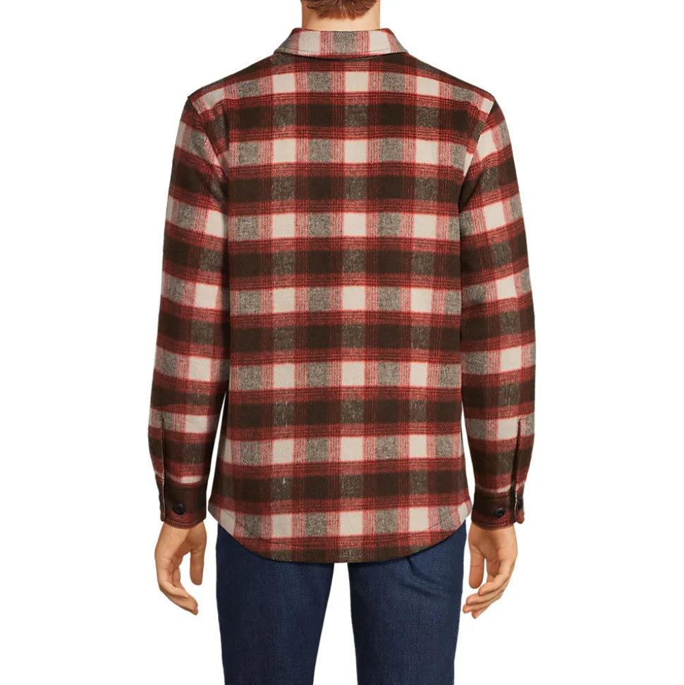 Hemdjacke aus gebürstetem Flanell und Stepp für Herren