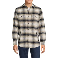 Hemdjacke aus gebürstetem Flanell und Stepp für Herren