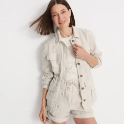 Hemdjacke aus Leinen für Damen