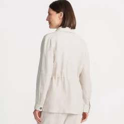 Hemdjacke aus Leinen für Damen
