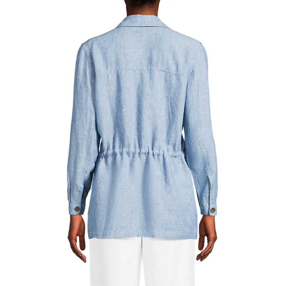 Hemdjacke aus Leinen für Damen