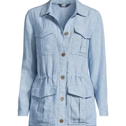Hemdjacke aus Leinen für Damen