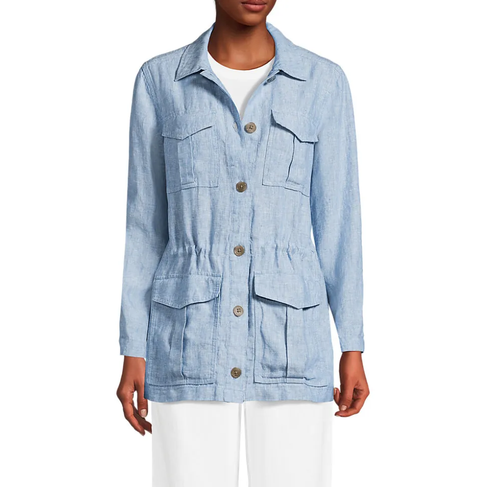 Hemdjacke aus Leinen für Damen