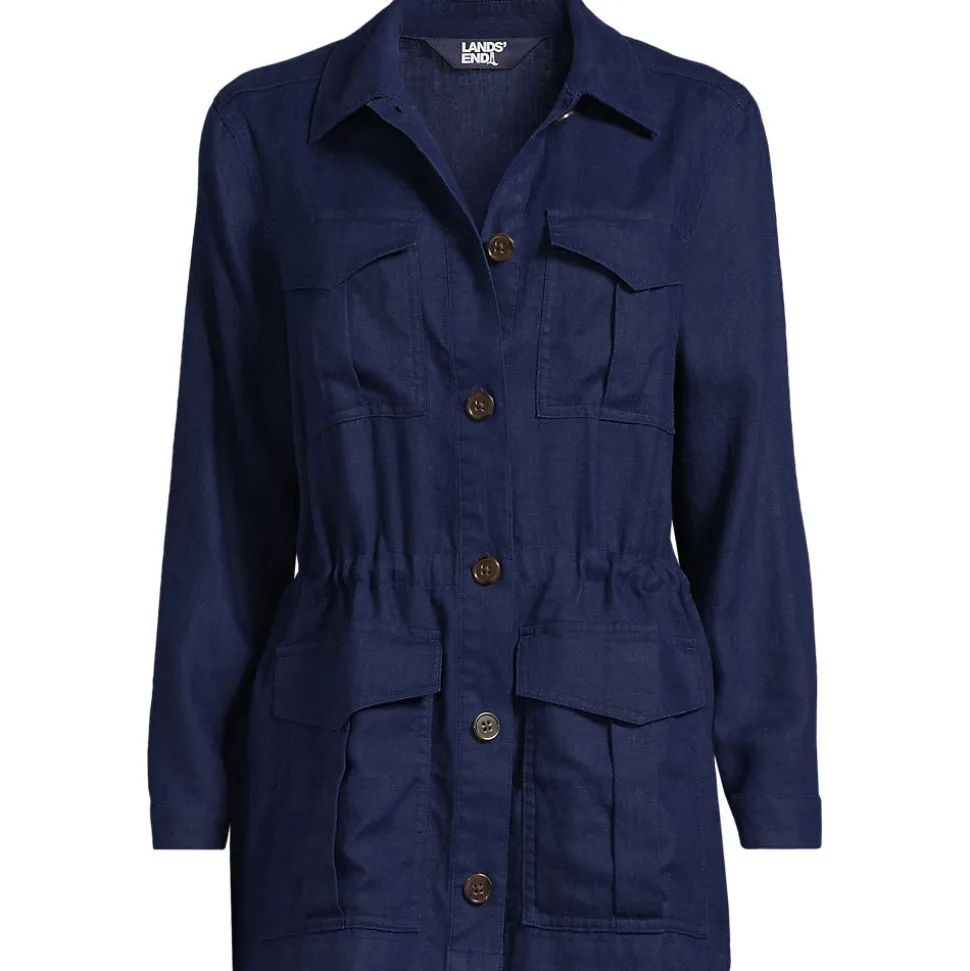 Hemdjacke aus Leinen für Damen