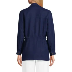 Hemdjacke aus Leinen für Damen