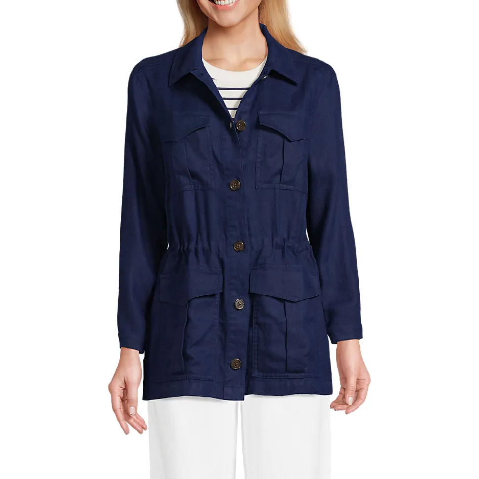 Hemdjacke aus Leinen für Damen