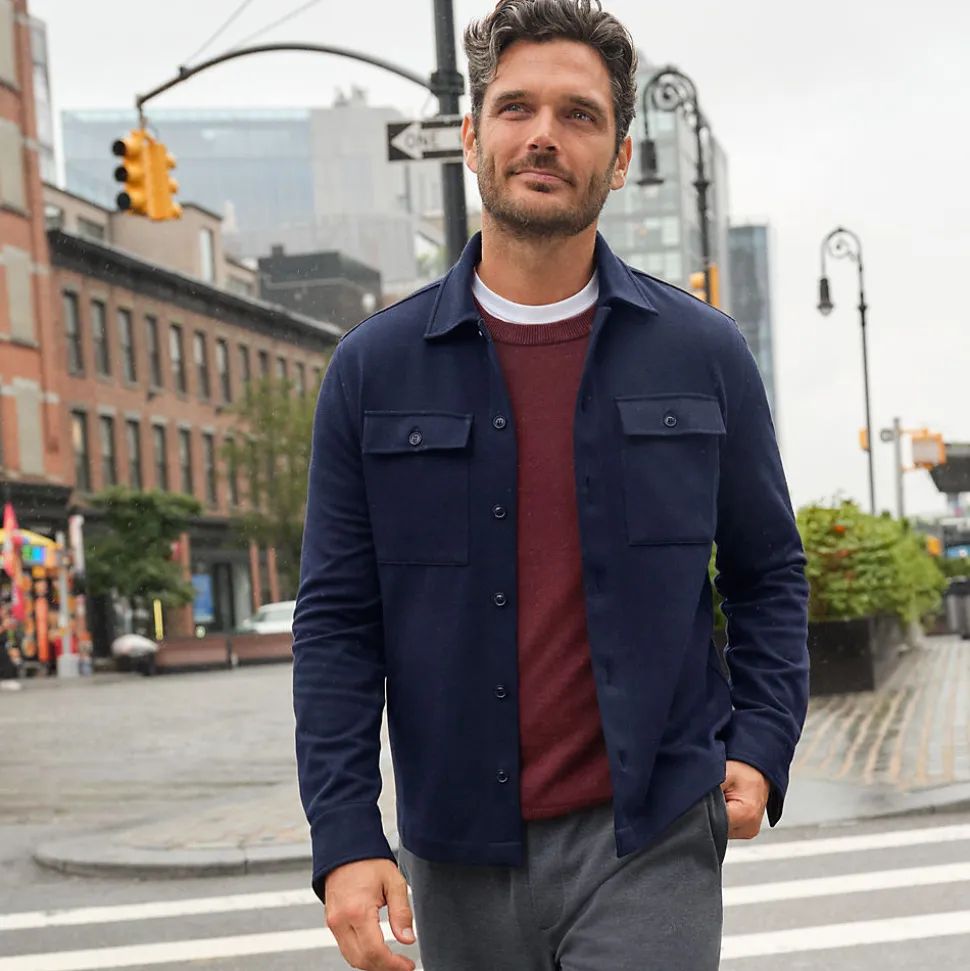 Hemdjacke aus Piqué für Herren
