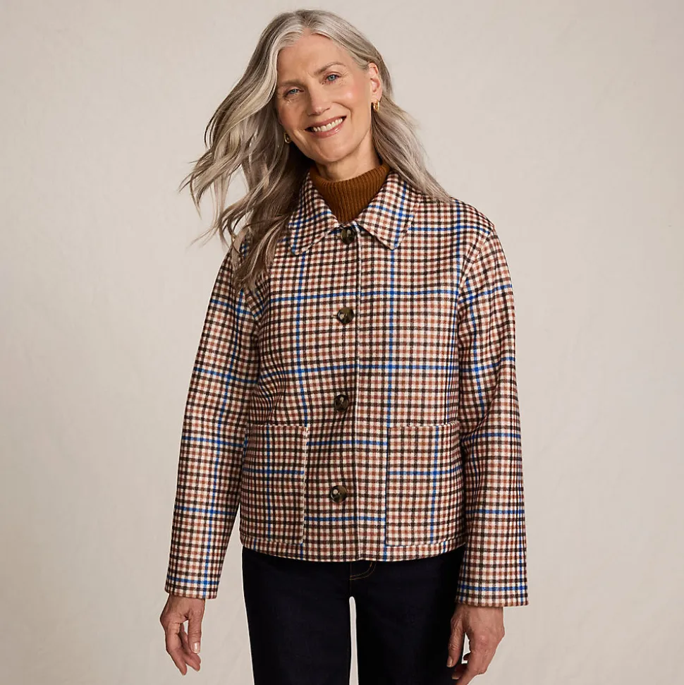 Hemdjacke Wool Touch Gemustert für Damen