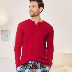 Henley-Schlafshirt für Herren