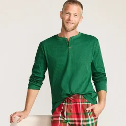 Henley-Schlafshirt für Herren