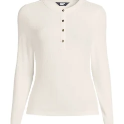 Henley-Shirt mit langen Ärmeln für Damen