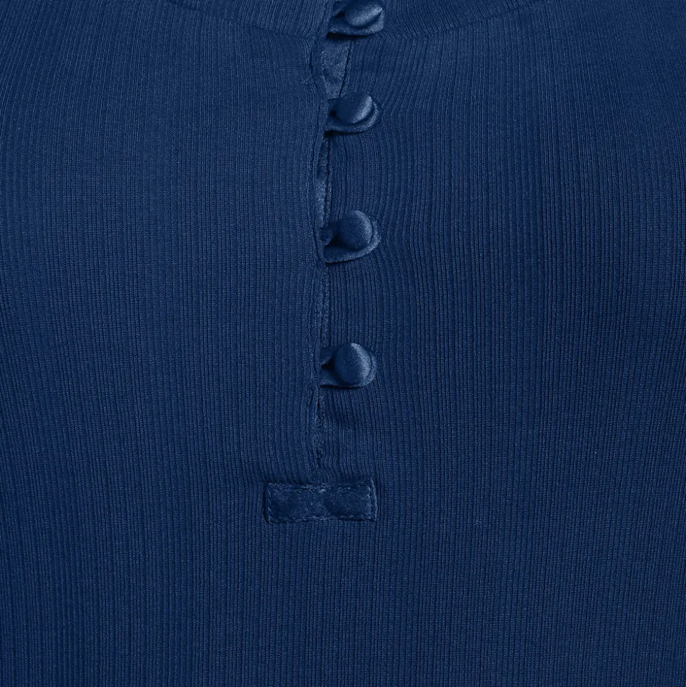 Henley-Shirt mit 3/4 Ärmeln für Damen