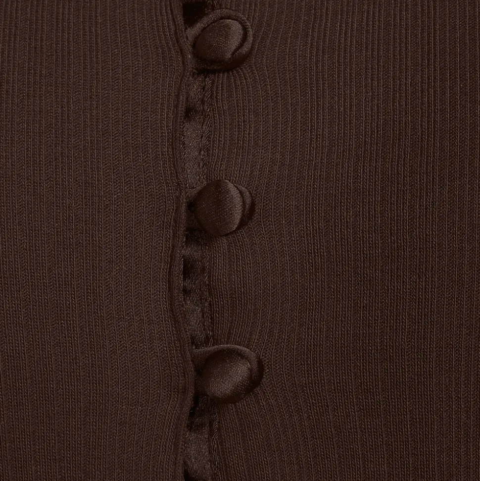 Henley-Shirt mit 3/4 Ärmeln für Damen
