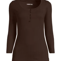 Henley-Shirt mit 3/4 Ärmeln für Damen