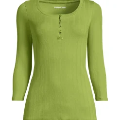 Henley-Shirt mit 3/4 Ärmeln für Damen