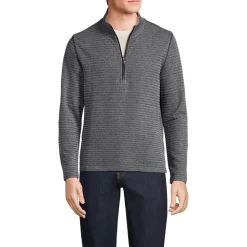 Herringbone-Pullover mit Reißverschluss für Herren