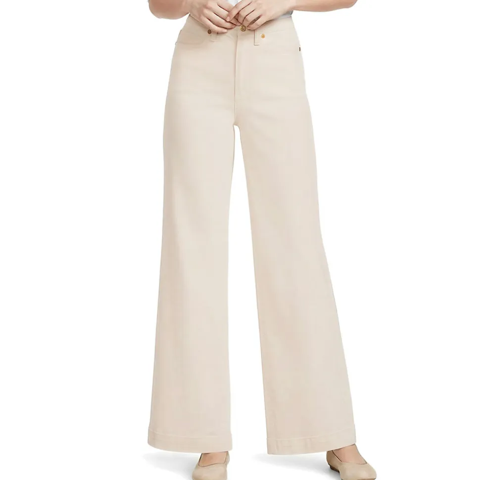 High Waist Jeans mit weitem Bein